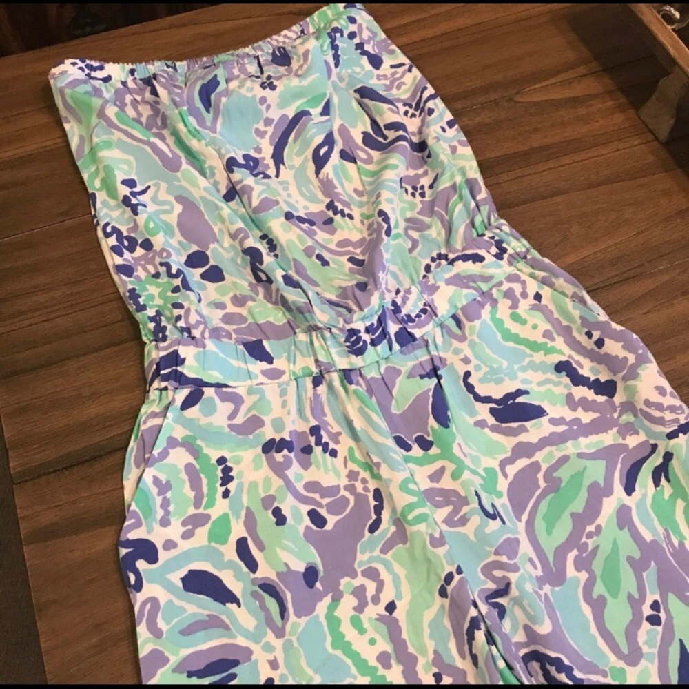 Lilly Pulitzer Emiko Strapless Jumpsuit size small
